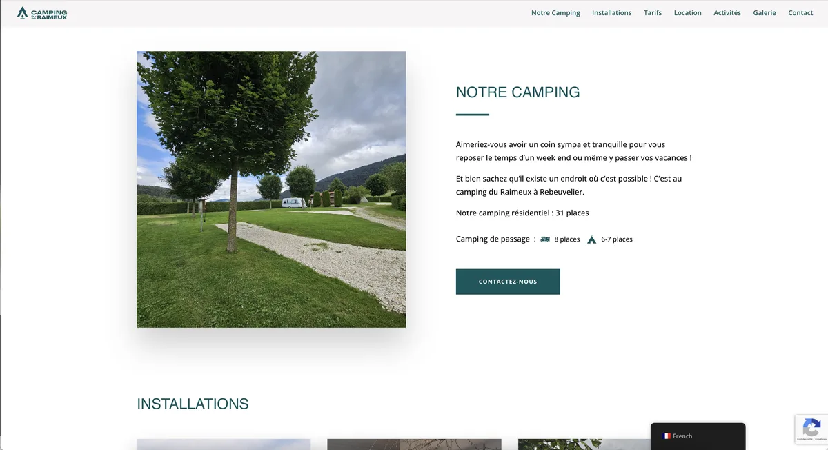 Site web Camping du Raimeux