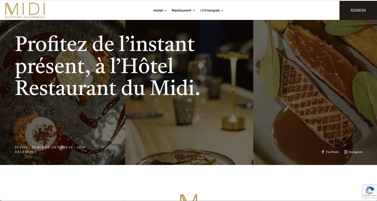 Site web Hôtel Restaurant du Midi